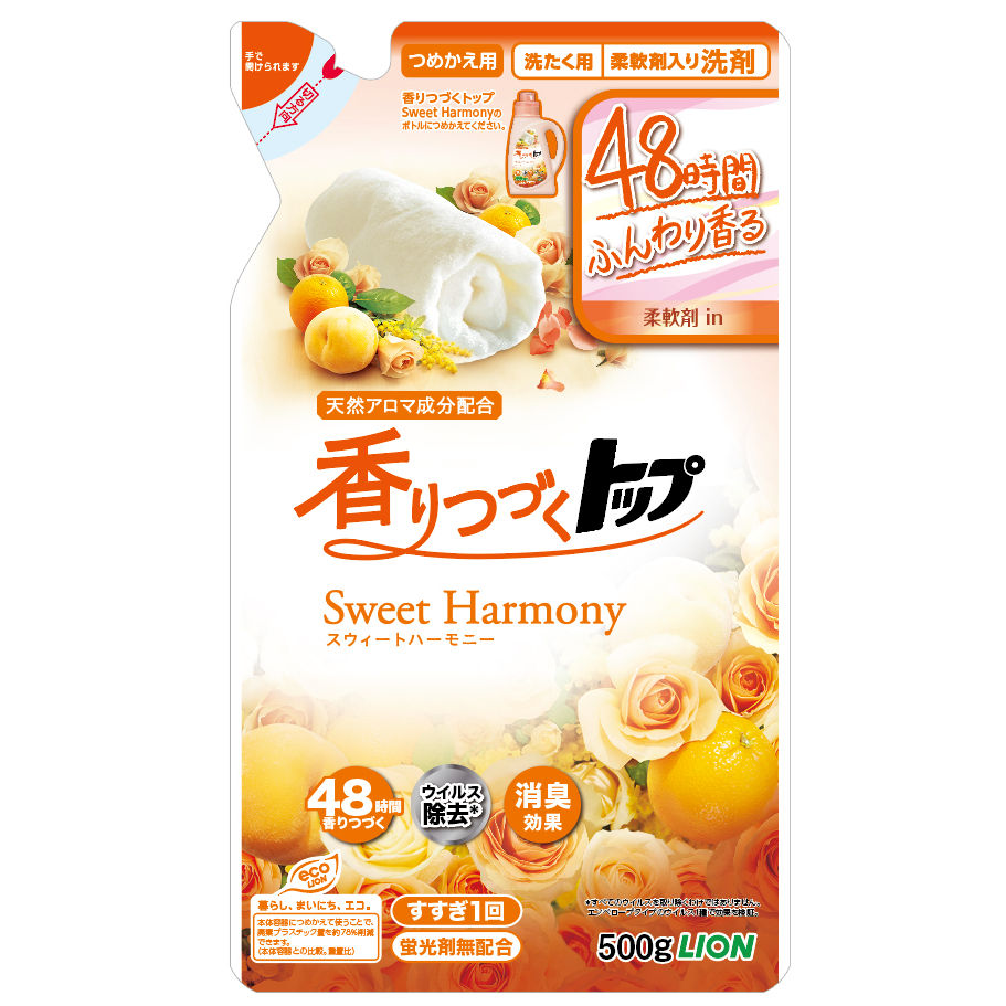 ライオン 香りつづくトップスウィートハーモニー替５００Ｇ 衣料用洗剤 合成洗剤