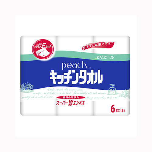 大王製紙 ピーチキッチンタオル　６Ｒ 家庭紙 キッチンタオル