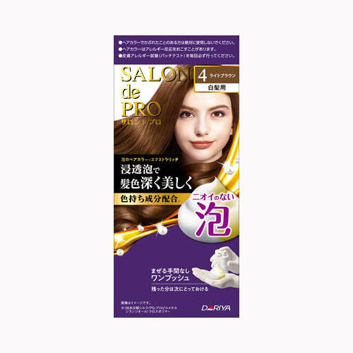 ダリヤ サロンドプロ　泡のヘアカラー・エクストラリッチ（白髪用）４＜ライトブラウン＞ 化粧品 毛染め