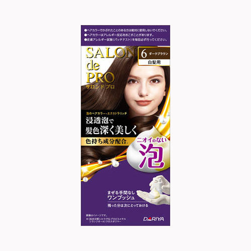 ダリヤ サロンドプロ　泡のヘアカラー・エクストラリッチ（白髪用）６＜ダークブラウン＞ 化粧品 毛染め