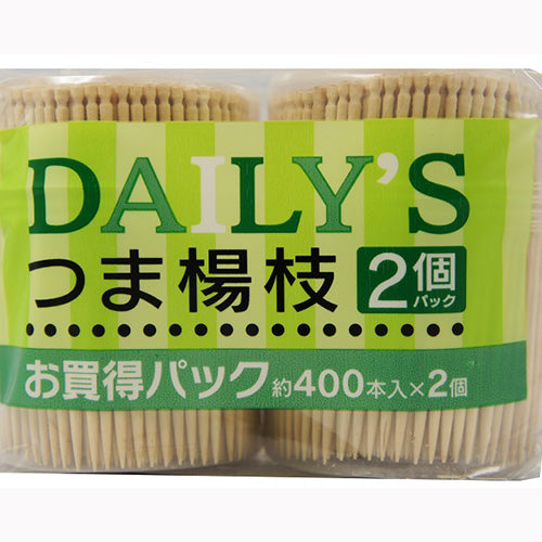 大和物産 デイリーズ楊枝ＳＬー４００　２個入（Ｎ） 行楽用品 割箸・楊枝・竹串 　