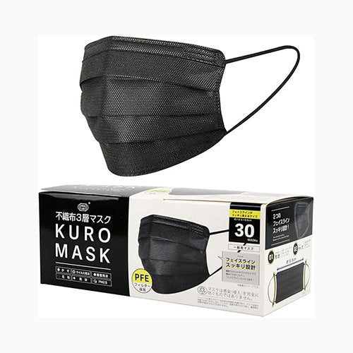 富士 PFE99％カットフィルター黒マスク 30枚入 衛生用品 マスク