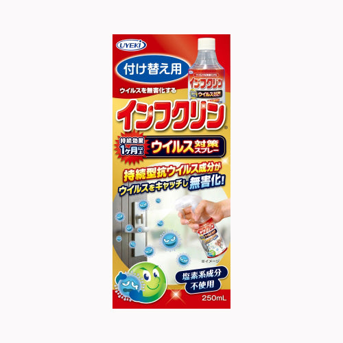 ＵＹＥＫＩ インフクリン　スプレータイプ　付替用　２５０ＭＬ　 衛生用品 アルコールジェル