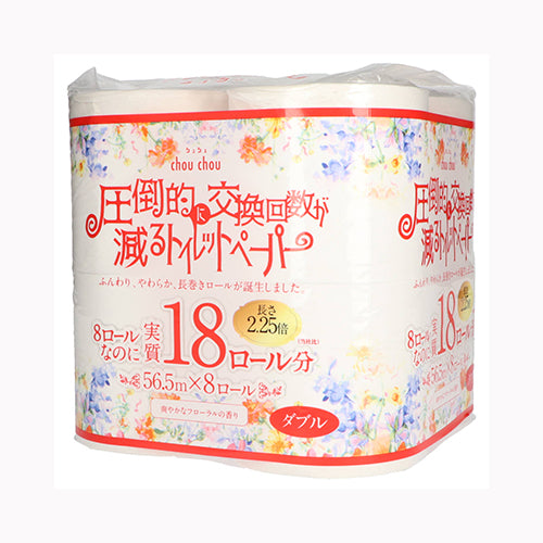 泉製紙 シュシュ2.25倍巻き 8Rダブル 家庭紙 トイレットペーパー