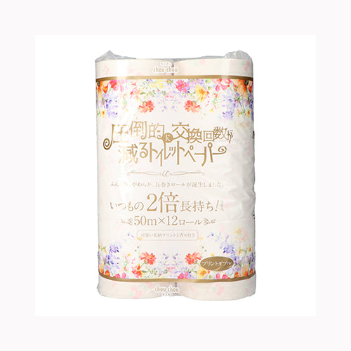 泉製紙 圧倒的に交換回数が減るトイレットペーパーシュシュプリント12ロールダブル2倍巻き 家庭紙 トイレットペーパー
