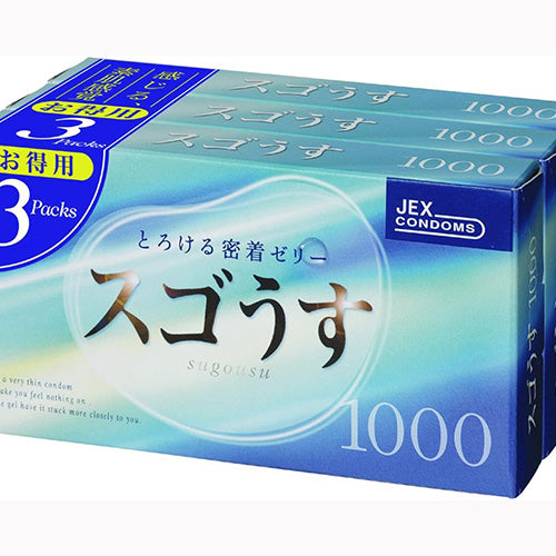 ジェクス スゴうす１０００　３個パック　 衛生用品 避妊用具