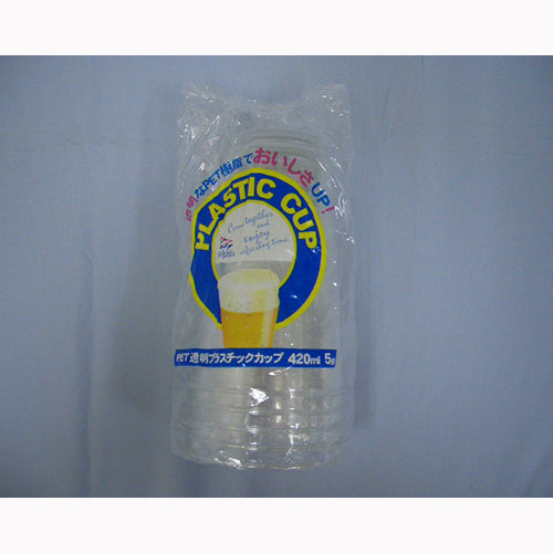 日本デキシー ＤＮ透明プラカップ４２０ＭＬ５個　 行楽用品 簡易食器類