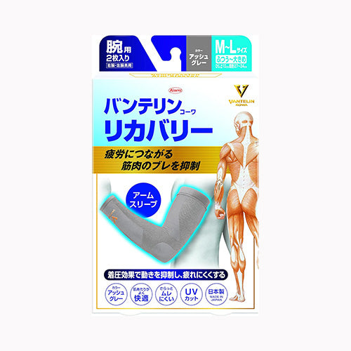 興和 バンテリンコーワリカバリー　アームスリーブ　アッシュグレーＭ－Ｌ  衛生用品 健康維持  メール便対応