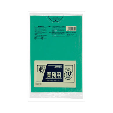 【送料無料】CCG45カラーポリ袋45L10枚緑JANCODE4521684407023