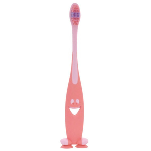 【メール便送料無料】ユーカンパニー ピタット スマイリー歯ブラシ 吸盤&キャップ付 ファンピンク 1本入JANCODE4525154149727
