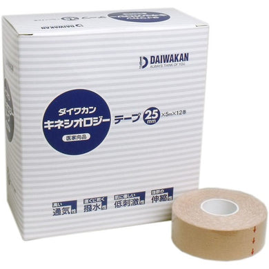 【送料無料】大和漢 キネシオロジーテープ 医家向品 25mm×5m×12巻JANCODE4560236201856