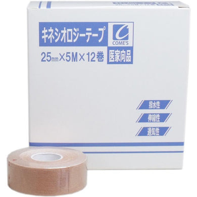 【送料無料】コメス 医家向品 キネシオロジーテープ 25mm×5M×12巻JANCODE4580361162006