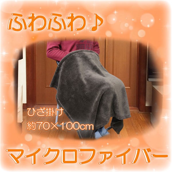 【送料無料】iiもの本舗  ふわふわ マイクロファイバー ひざ掛け 70×100cm ブラウン　JANCODE4589596690742
