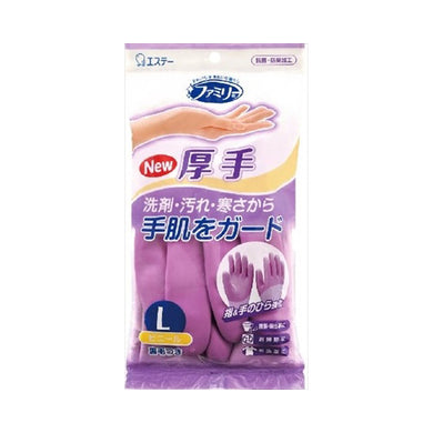 【メール便送料無料】ファミリービニール厚手Lパープル1組JANCODE4901070702824