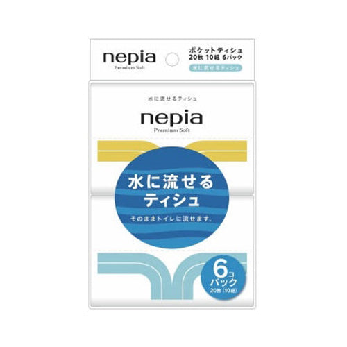 【送料無料】ネピアプレミアムソフト水に流せるポケット6PJANCODE4901121631264