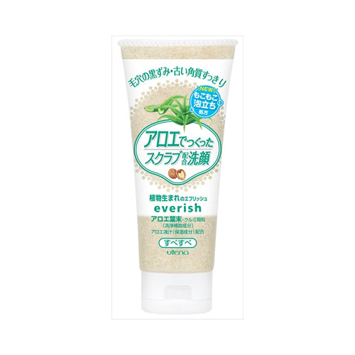 【送料無料】ウテナ ウテナ エブリッシュ アロエ液汁配合でつくったスクラブ洗顔 135g入JANCODE4901234247611