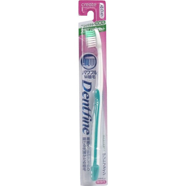 【メール便送料無料】クリエイト デントファイン　ラバーグリップ　ストレートカット　歯ブラシ　ふつう　1本JANCODE4901387021434