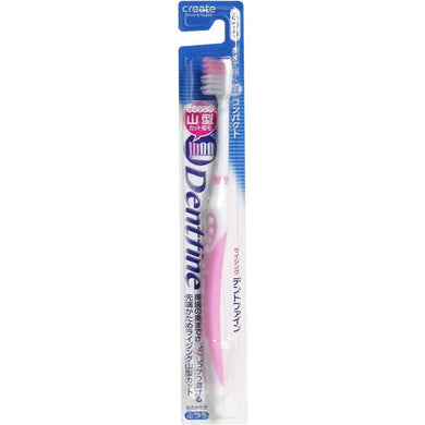 【メール便送料無料】クリエイト デントファイン　ピュアスタイル　山切りカット　歯ブラシ　ふつう　1本JANCODE4901387021915