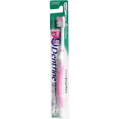 【メール便送料無料】クリエイト デントファイン　ピュアスタイル　山切りカット　歯ブラシ　かため　1本JANCODE4901387021922
