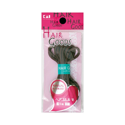 【メール便送料無料】HA3019　H／G　ヘアゴム　太　茶　約1M抗菌JANCODE4901601281163