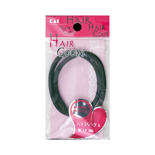 【メール便送料無料】HA3024　H／G　ヘップリング　太　黒2P抗菌JANCODE4901601281217