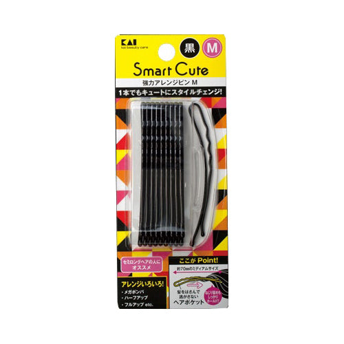 【メール便送料無料】HC3324　SC　強力アレンジピンM（黒）JANCODE4901601282177