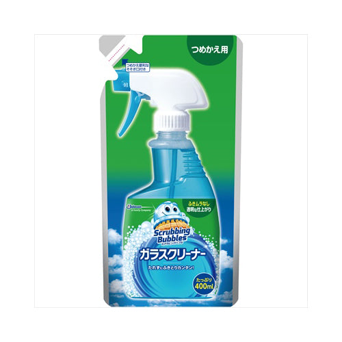 【メール便送料無料】スクラビングバブルガラスクリーナー詰替400ML　JANCODE4901609002395