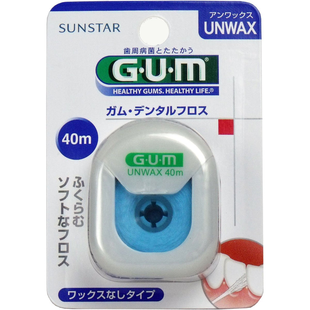 【メール便送料無料】GUM ガム デンタルフロス (アンワックス) 40mJANCODE4901616210714