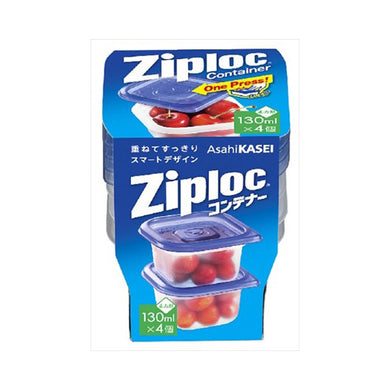 【送料無料】ジップロックコンテナー正方形130ML4個入JANCODE4901670111927