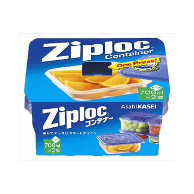 【送料無料】ジップロックコンテナー正方形700ML2個入JANCODE4901670111958