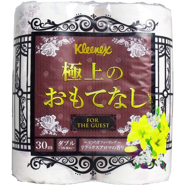 【送料無料】日本製紙クレシア クリネックス 極上のおもてなし トイレットペーパー ダブル 30m 4ロールJANCODE4901750228101