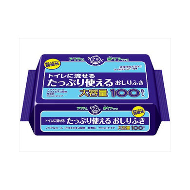 【送料無料】日本製紙クレシア アクティ　トイレに流せるおしりふき　100枚入JANCODE4901750806217