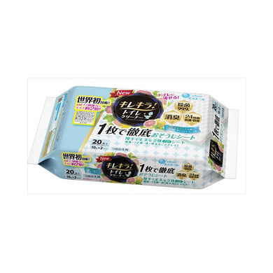 【送料無料】大王製紙 エリエール キレキラ! トイレクリーナー シトラスミントの香り 詰替用 10枚×2パックJANCODE4902011736731