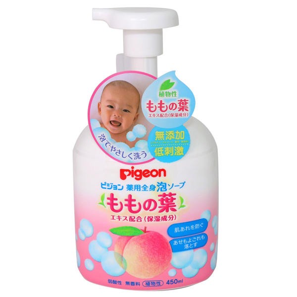 【送料無料】ピジョン ピジョン 薬用全身泡ソープ ももの葉 450mLJANCODE4902508084116