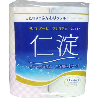 【送料無料】カルタス シュフーレプレミアム仁淀(ニヨド) 30m×4ロール ダブルJANCODE4903105104009