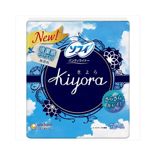 【送料無料】ユニ・チャーム ソフィ　Kiyora　パンティライナー　無香料　72個入JANCODE4903111375592