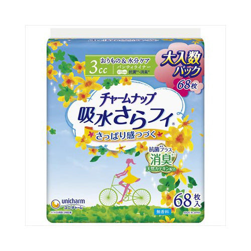【送料無料】CN吸水さらフィパンティライナー消臭タイプ68枚　JANCODE4903111978786