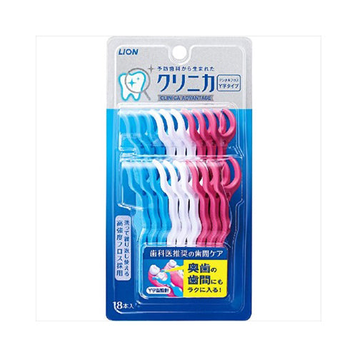 【メール便送料無料】クリニカアドバンテージデンタルフロスＹ字タイプ１８本JANCODE4903301203896