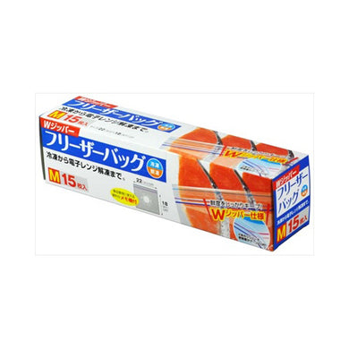 【送料無料】新WジッパーフリーザーバッグM15枚入JANCODE4904681632009