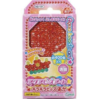 【メール便送料無料】AQ-121 キラキラビーズあかJANCODE4905040796509