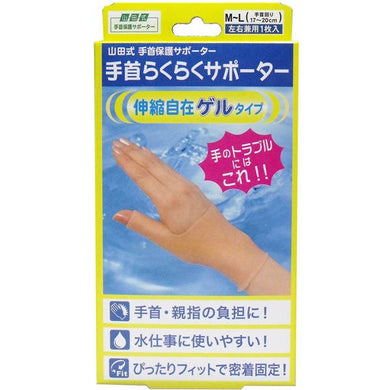 【メール便送料無料】ミノウラ 山田式　手首らくらくサポーター　ゲルタイプ　M-Lサイズ　1枚入JANCODE4907706300396