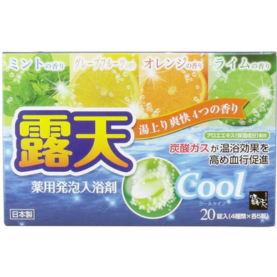 【送料無料】扶桑化学 薬用発砲入浴剤 露天 クールタイプアソート 20錠(4種×各5個)入JANCODE4907884050601