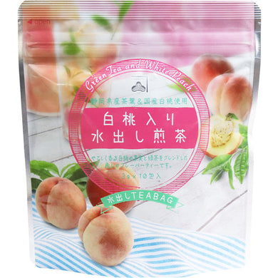 【送料無料】白桃入り水出し煎茶 水出しティーバッグ 3g×10包入JANCODE4943637304485