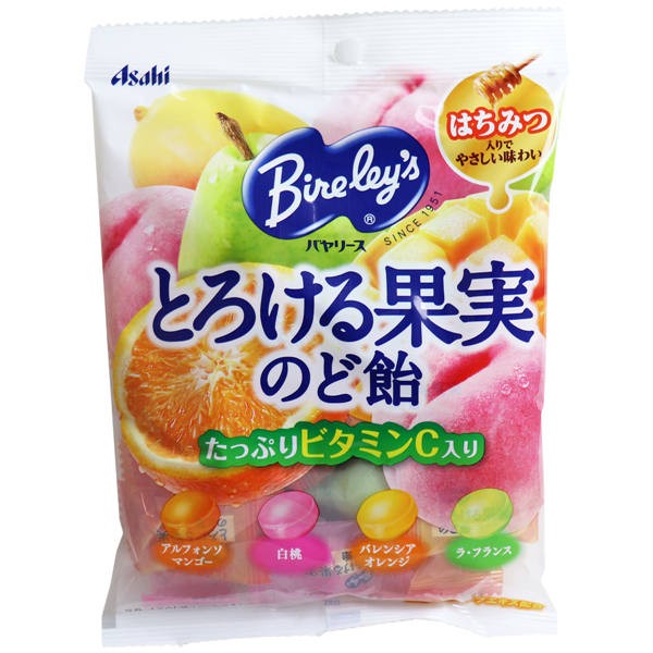 【メール便送料無料】アサヒグループ食品 バヤリース とろける果実 のど飴 120g入JANCODE4946842508815