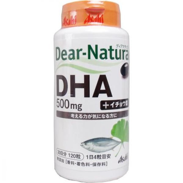 【送料無料】アサヒグループ食品 ディアナチュラ DHA+イチョウ葉 500mg 30日分 120粒JANCODE4946842634903