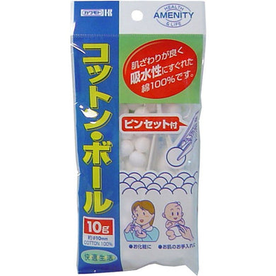 【メール便送料無料】川本産業 カワモト　コットンボール　10gJANCODE4971851001897