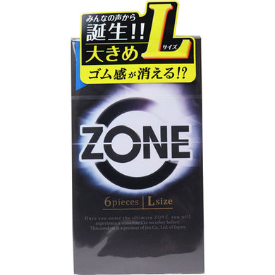 【メール便送料無料】ZONE(ゾーン) コンドーム Lサイズ 6個入JANCODE4973210030739