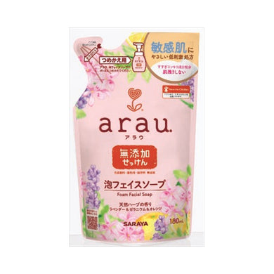【送料無料】サラヤ arau.(アラウ) 泡フェイスソープ 詰替用 180mLJANCODE4973512238642