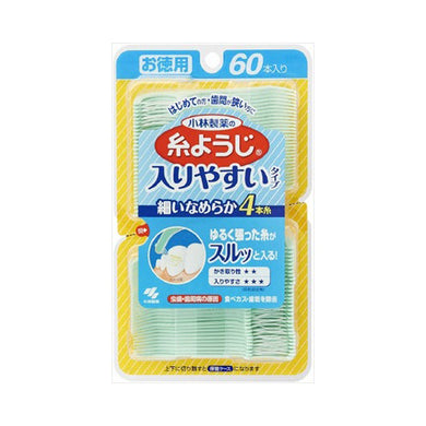 【メール便送料無料】小林製薬 小林製薬の糸ようじ 入りやすいタイプ お徳用 60本入JANCODE4987072042779