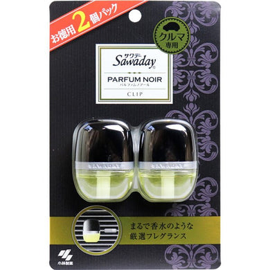 【送料無料】小林製薬 サワデー クルマ専用クリップ パルファムノアール 6mL×2個パックJANCODE4987072051955
